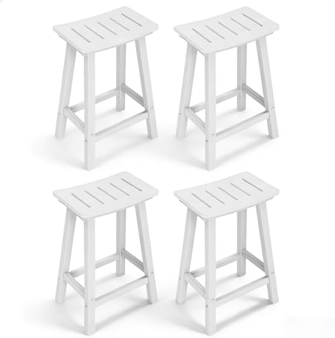 Outdoor Bar Stools, HDPE Counter Height Chairs by KULAMOONLIFEHOUSE