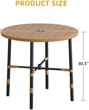 DWVO Outdoor Patio Dining Table Round - Image 5