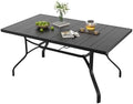 Soohow Outdoor Dining Table 60"x35", Rectangle Patio Table by Soohowfurniture