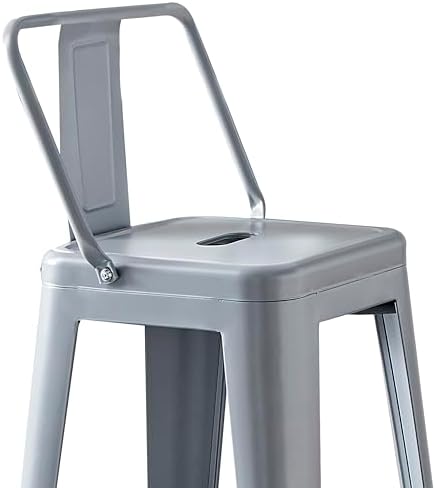 AC Pacific 30” Metal Barstool Set of 2 – Country Rustic Style - Image 4