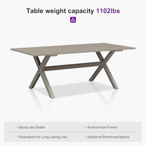 PURPLE LEAF Patio Dining Set for 8 - Image 6