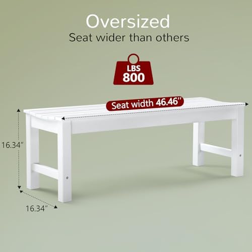 Stoog Outdoor Bench Set of 2, 2-Person Backless Outdoor Benches Weatherproof - Image 3