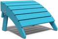 Domi Adirondack Ottoman Footstool, HDPE Outdoor Ottoman Foot Rest by domioutdoorliving