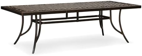 PURPLE LEAF Outdoor Cast Aluminum Dining Table 92.91" by PURPLELEAF