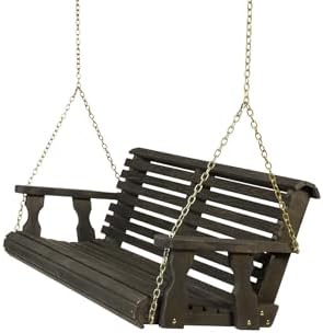 Amish Casual Heavy Duty 700 Lb Capacity Porch Swing – Wooden Outdoor Roll Back by AmishCasual