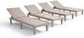 Nestl Lounge Chair Outdoor, Tanning Chair, Chaise Lounge Outdoor Set of 4 by Nestl