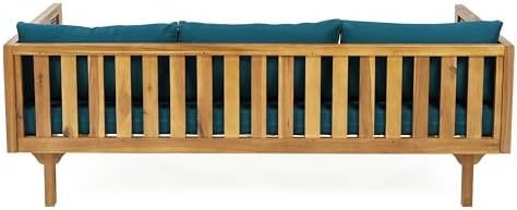 Merax 67.5" Outdoor Patio Daybed 3 Seater Sofa Bed, Acacia Wood Frame - Image 6