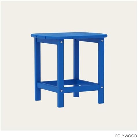 POLYWOOD SBT18PB South Beach 18" Outdoor Side Table, Pacific Blue - Image 4