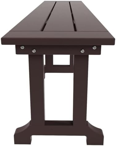Outdoor Benches Weatherproof, Park Long Bench Poly Lumber Backless - Image 5
