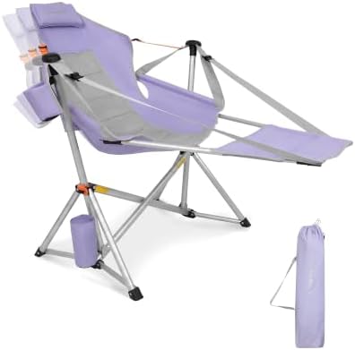 KingCamp Hammock Chair with Footrest, Heavy Duty Swinging Chairs 400lbs by KingCamp