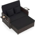 Tangkula 2-Person Patio Rattan Daybed by TANGKULA