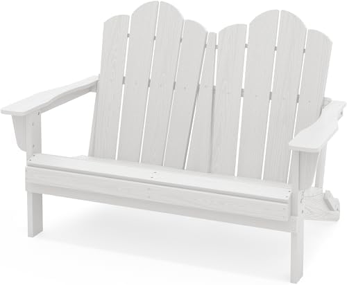 SERWALL Folding Adirondack Bench, HDPE All-Weather, 660lbs Cap by SERWALL