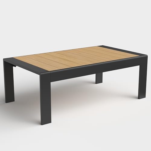 Outdoor Rectangle Patio Aluminum Coffee Tables - Image 5