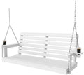 HDPE Outdoor Hanging Porch Swings, Dual Cup Holder by Plawdlik