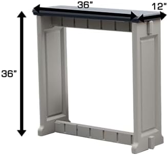 Single Bar Set Includes 2 Barstools Deep Grey Top & Warm Grey Base Ideal - Image 4
