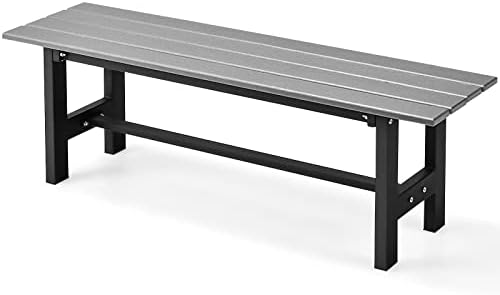 GIANTEX Outdoor Bench Seat, Backless Patio Garden Bench, 660 LBS Load by Giantex
