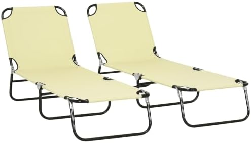 Outsunny 2 Pieces Folding Chaise Lounge Chair by Outsunny