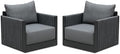 PURPLE LEAF Outdoor Patio Sofa Set 2-Piece Modular Sectional Aluminum Frame by PURPLELEAF