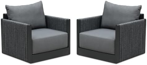 PURPLE LEAF Outdoor Patio Sofa Set 2-Piece Modular Sectional Aluminum Frame by PURPLELEAF