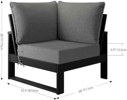 Rockaway Outdoor HDPE Sectional Corner Sofa Seat - Image 2