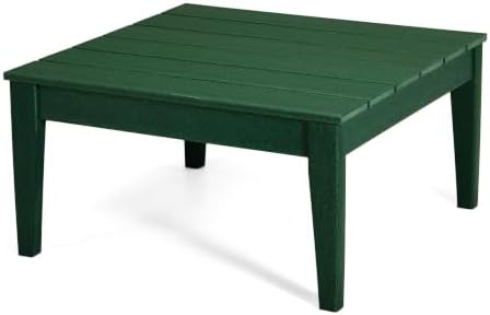 32 Inch Ashore Outdoor Coffee Table, Dark Green by WestinTrends