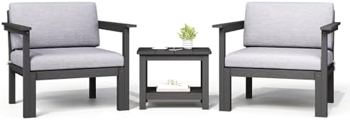 Modular Outdoor Patio Conversation Set, 3-Piece HIPS Chairs - Image 3
