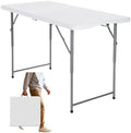 FoldingTable 4 Foot Portable Heavy Duty Plastic Table and Adjustable Height by VampireKillerFoldingTable