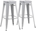 AC Pacific 24” Metal Backless Barstool Set of 2 – Country Rustic Style by ACPacific