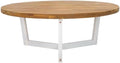SAFAVIEH Outdoor Leo Wood Coffee Table, 39.4" Natural/White PAT7319A by Unknown