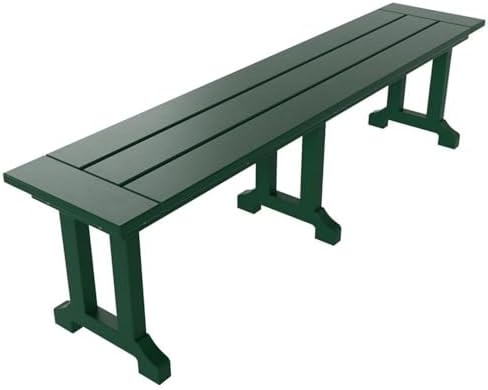 Outdoor Benches Weatherproof, Park Long Bench Poly Lumber Backless - Image 4