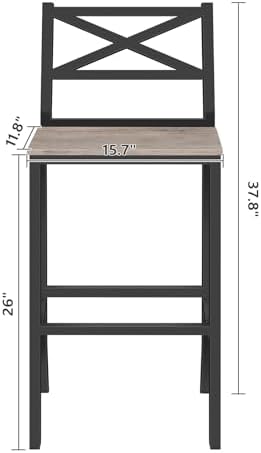 MAHANCRIS Bar Stools, Kitchen Breakfast Bar Chairs, Easy Assembly, - Image 3