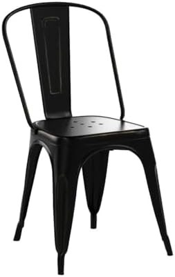 Furmax Metal Dining Chair Indoor Outdoor Use Stackable Chic Side Classic - Image 5