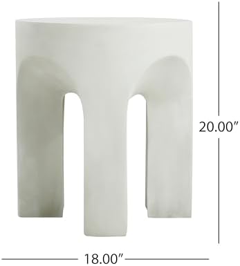 Christopher Knight Home Ottilie Outdoor Side Table, Lightweight Concrete Garden - Image 2