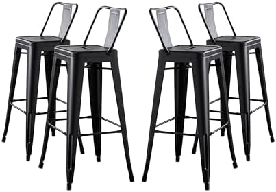AC Pacific 30” Metal Barstool Set of 4 – Country Rustic Style by ACPacific