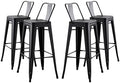 AC Pacific 24” Metal Barstool Set of 4 – Country Rustic Style by ACPacific