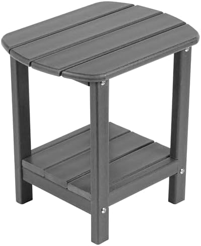 nalone Adirondack Side Table 16.5" Outdoor Side Table HDPE Plastic Double by NALONE