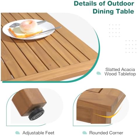 Patiorama 7 Piece Outdoor Dining Set, Cross Back - Image 5