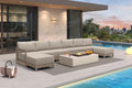 PURPLE LEAF Patio Furniture Set 8 Pcs U-Shaped Couch w/Ottoman by Unknown
