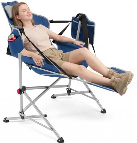 Hammock Camping Chair with Footrest, Heavy Duty Swinging Chair 500LB by HOMECALL