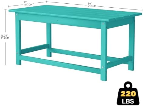 Adirondack Conversation Table, HDPE Outdoor Drink Weather Resistant, Outdoor - Image 2