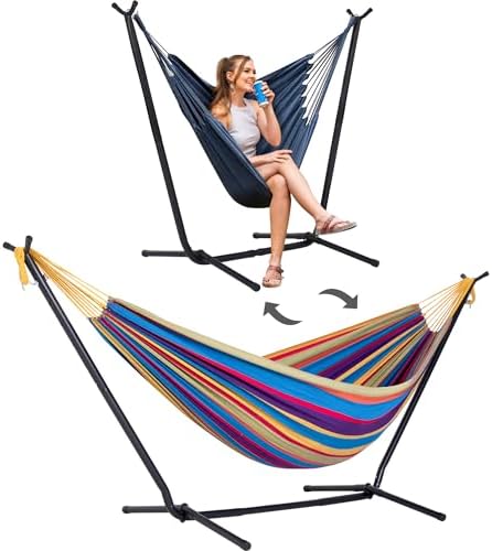 2-in-1 Convertible Backyard Fabric Hammock by SUNCREAT