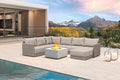 PURPLE LEAF Patio Conversation Set 7-Piece w/ Ottoman Olefin by PURPLELEAF