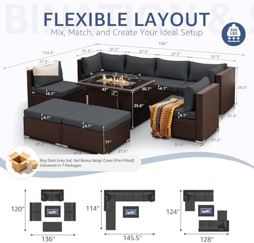 8 Seat Extra Large Patio Furniture Set - Image 4