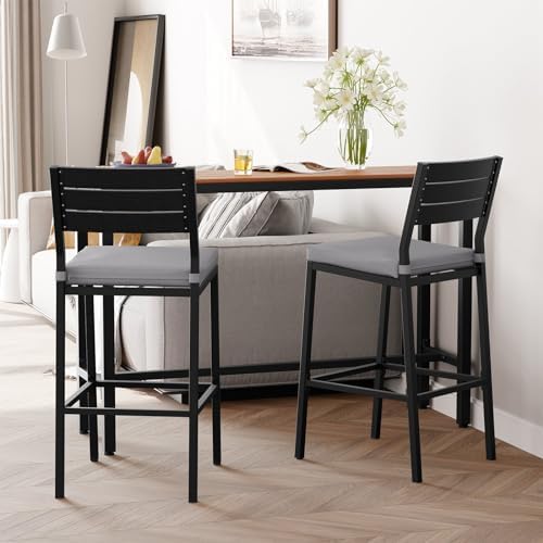 26.8"Outdoor/ Indoor Counter Height Bar Stools Set of 2 - Image 6