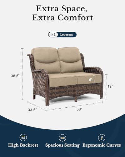 Oversized Loveseat, Outdoor Sofa - Image 2