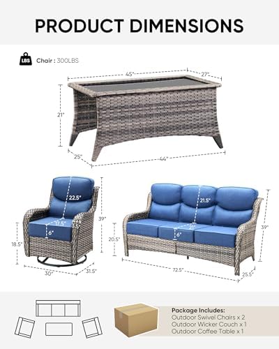 4-Piece Wicker Patio Furniture Set - Image 2