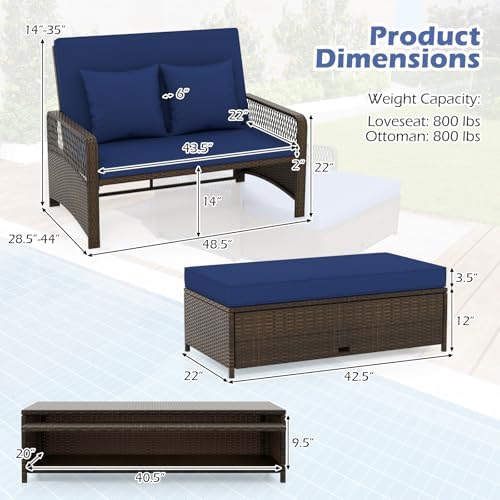 Tangkula Patio Rattan Daybed - Image 3