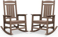 SERWALL Outdoor Rocking Chair Set of 2, Patio Rocking Chair by SERWALL