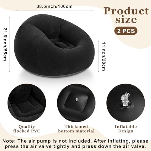 Realspring Inflatable Bean Bag Chairs - Image 3