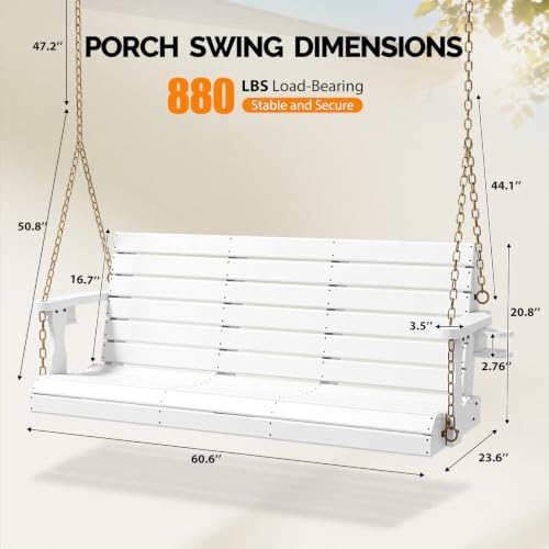 VINGLI 5 FT HDPE Porch Swing Outdoor - Image 2
